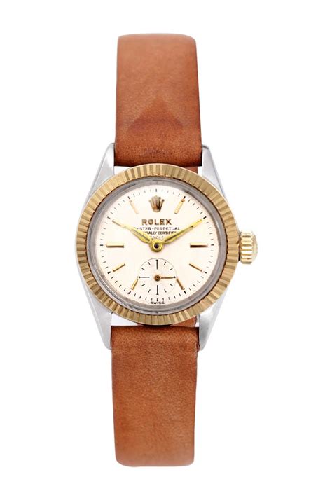 women's rolex with leather band